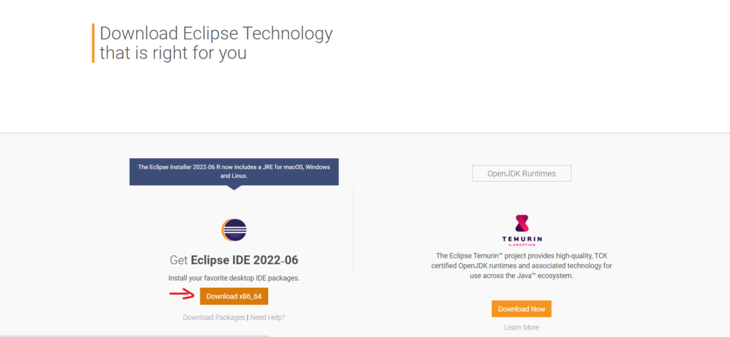 Image 5: downloading eclipse ide for java